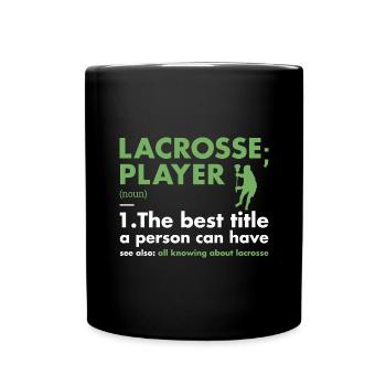 Définition du joueur de sport La crosse - Mug uni - noir - Devant
