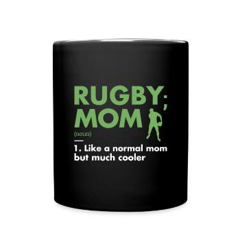 Sport Mom Definition Rugby - Tasse einfarbig - Schwarz - Vorne