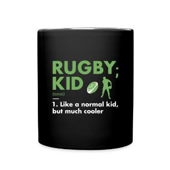 Sport Kid Definition Rugby - Tasse einfarbig - Schwarz - Vorne