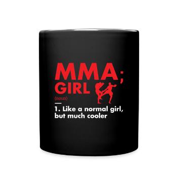 Sport Girl Definition MMA - Tasse einfarbig - Schwarz - Vorne