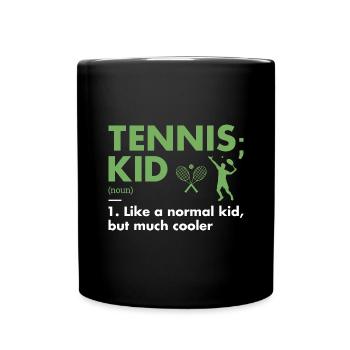 Sport Kid Definition Tennis - Tasse einfarbig - Schwarz - Vorne