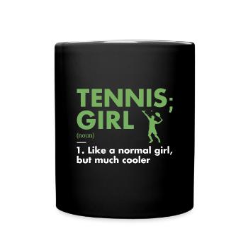 Sport Girl Definition Tennis - Tasse einfarbig - Schwarz - Vorne