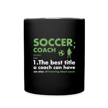 Sport Coach Definition Soccer - Tasse einfarbig - Schwarz - Vorne