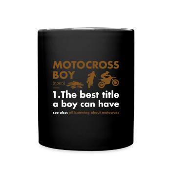 Sport Boy Definition Motocross - Full Colour Mug - black - Front