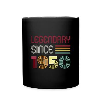 Birthday Legendary Since 1950 - Full Colour Mug - black - Front