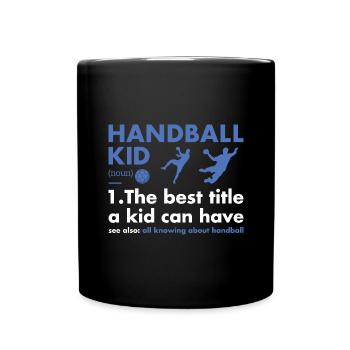 Sport Kid Definition Handball - Tasse einfarbig - Schwarz - Vorne