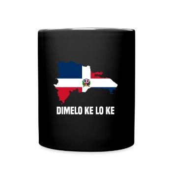 Dominikanische Republik - Tasse einfarbig - Schwarz - Vorne
