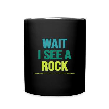 bouldering bouldering rocks free climbing boulder route - Full Colour Mug - black - Front
