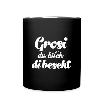 Grosi du bisch di bescht Oma Schweiz beschts Grosi - Tasse einfarbig - Schwarz - Vorne