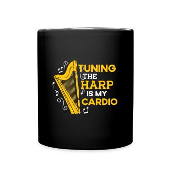 Die Harfe stimmen ist meine Harmonie Lustige Harfenistin - Tasse einfarbig - Schwarz - Vorne