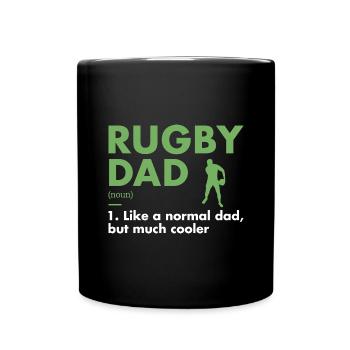 Sport Dad Definition Rugby - Full Colour Mug - black - Front