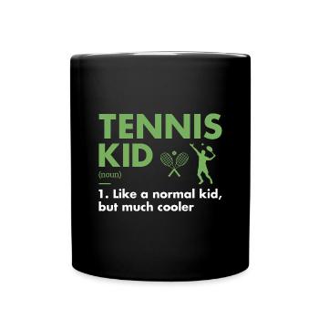 Sport Kid Definition Tennis - Tasse einfarbig - Schwarz - Vorne