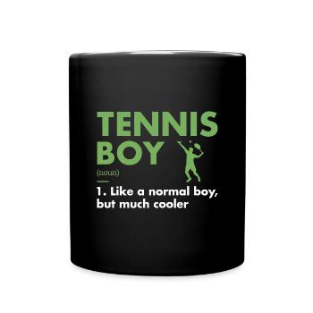 Sport Boy Definition Tennis - Tasse einfarbig - Schwarz - Vorne