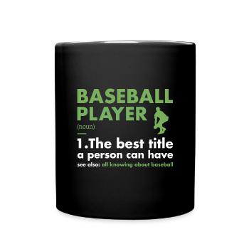 Définition du joueur de sport Baseball - Mug uni - noir - Devant