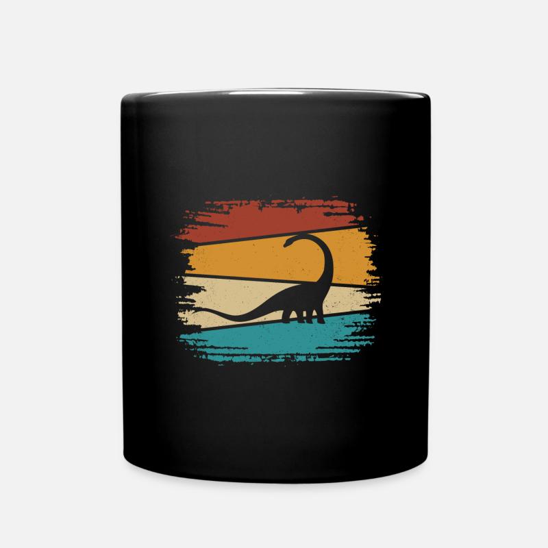Dino Dinosaurier - Tasse einfarbig - Schwarz