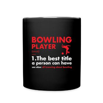 Définition du joueur de sport Bowling - Mug uni - noir - Devant