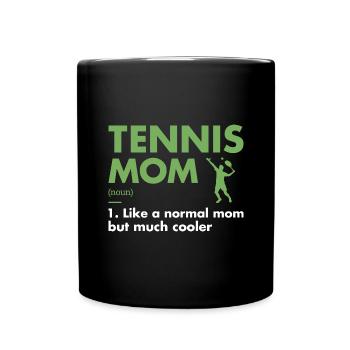 Sport Mom Definition Tennis - Tasse einfarbig - Schwarz - Vorne