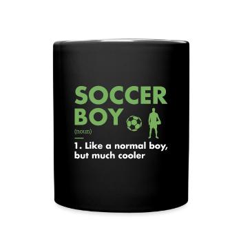 Sport Boy Definition Soccer - Tasse einfarbig - Schwarz - Vorne