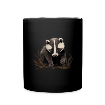 Baby Stinktier Skunk - Tasse einfarbig - Schwarz - Vorne