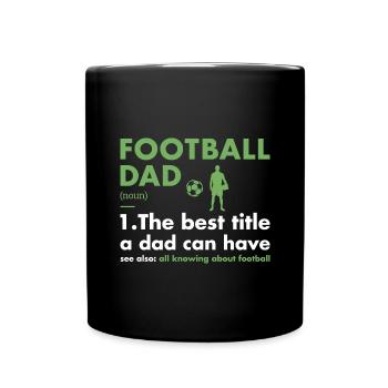 Sport Dad Définition Football - Mug uni - noir - Devant