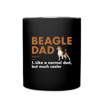 Beagle Dad Definition - Tasse einfarbig - Schwarz - Vorne