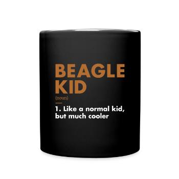 Beagle Kid Définition - Mug uni - noir - Devant