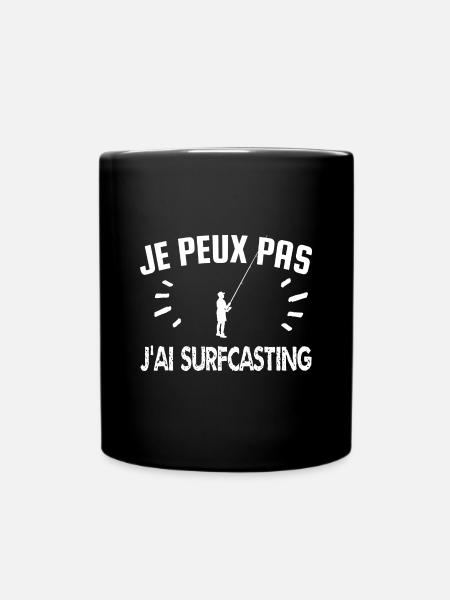 je peux pas j'ai surfcasting - Mug uni - noir
