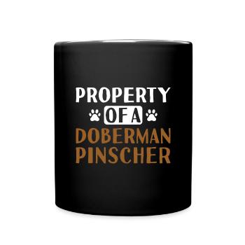 Propriété D’Un Doberman Pinscher - Mug uni - noir - Devant