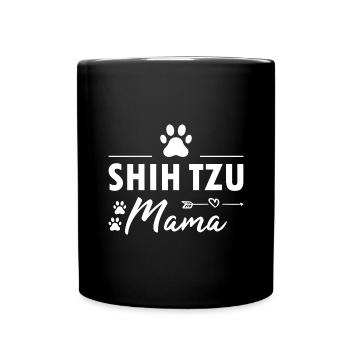 Shih Tzu Mama - Full Colour Mug - black - Front