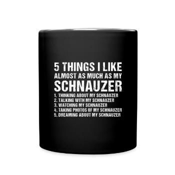 J’aime autant que mon Schnauzer - Mug uni - noir - Devant