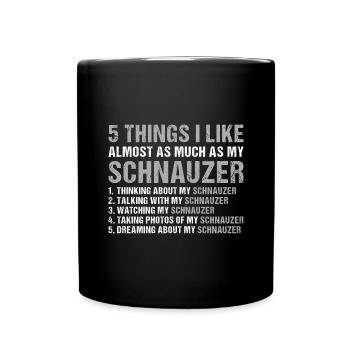 J’aime autant que mon Schnauzer - Mug uni - noir - Devant