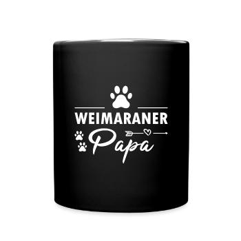 Braque de Weimar Papa - Mug uni - noir - Devant