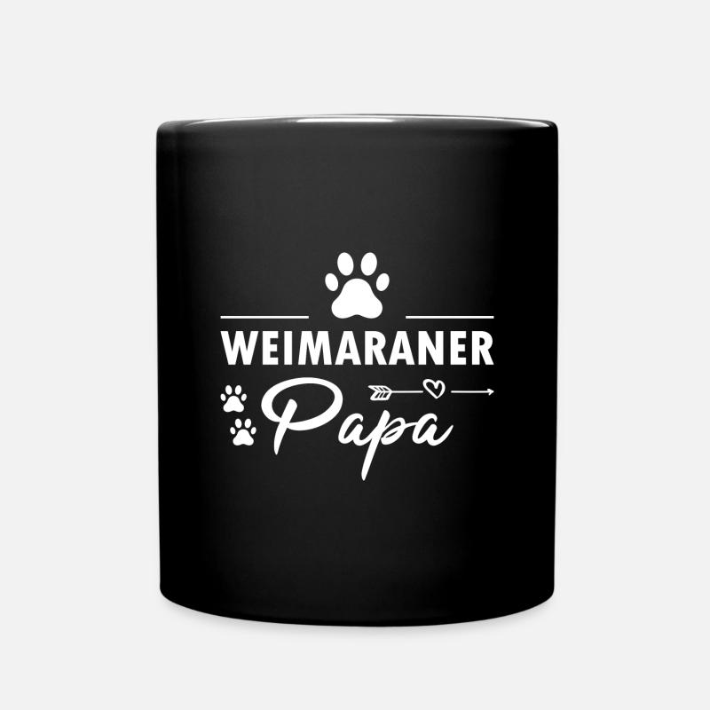 Weimaraner Papa - Tasse einfarbig - Schwarz