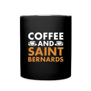 Coffee And Saint Bernard - Full Colour Mug - black - Front