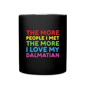 Les gens que j’ai rencontrés J’aime Dalmatien - Mug uni - noir - Devant