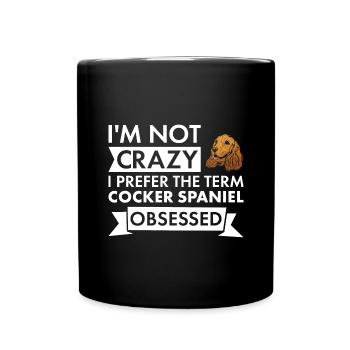 Chien pas fou Je préfère le terme Corgi Obsédé - Mug uni - noir - Devant