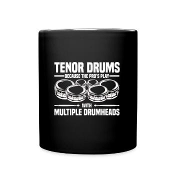 Tenortrommel Schlagzeuger - Tasse einfarbig - Schwarz - Vorne