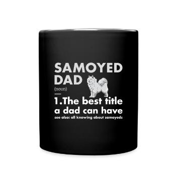 Définition du père Samoyède - Mug uni - noir - Devant