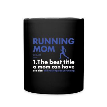 Sport Mom Running - Full Colour Mug - black - Front