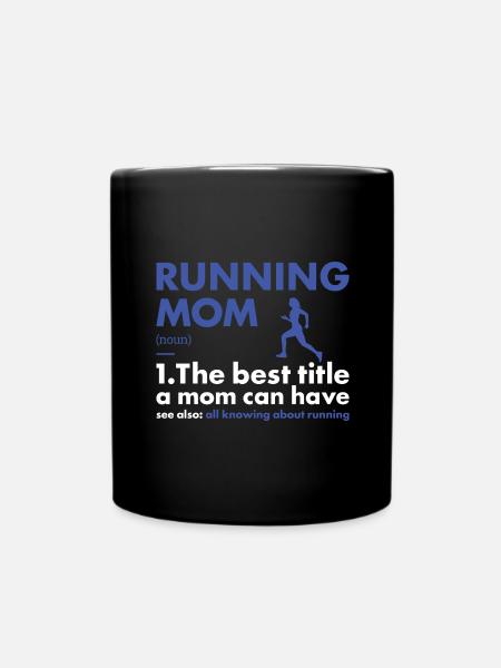 Sport Maman Course à pied - Mug uni - noir