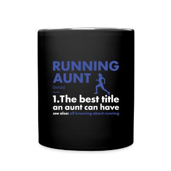 Sport Aunt Running - Full Colour Mug - black - Front