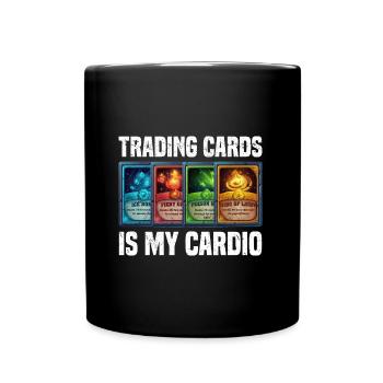 Trading karten - Tasse einfarbig - Schwarz - Vorne