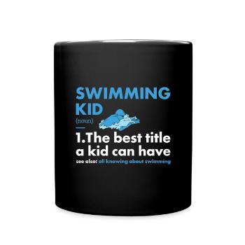 Sport Kid Swimming - Tasse einfarbig - Schwarz - Vorne