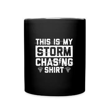 Sturm Spotter | Sturmjäger Sturmwarnungen Geschenk - Tasse einfarbig - Schwarz - Vorne