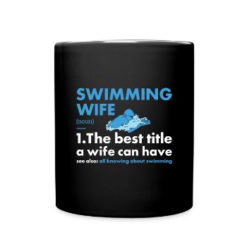 Sport Wife Surfing - Tasse einfarbig - Schwarz - Vorne
