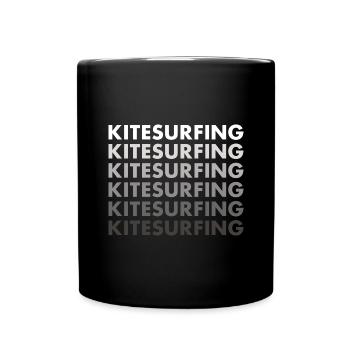 Kitesurf sportif - Mug uni - noir - Devant
