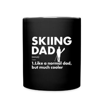 Sport Dad Skiing - Full Colour Mug - black - Front