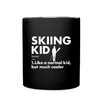 Sport Kid Skiing - Tasse einfarbig - Schwarz - Vorne