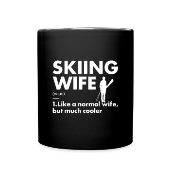Sport Wife Skiing - Full Colour Mug - black - Front