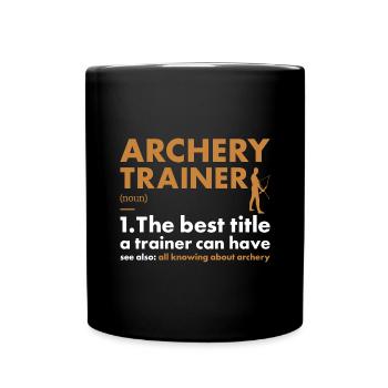 Entraîneur sportif Tir à l’arc - Mug uni - noir - Devant